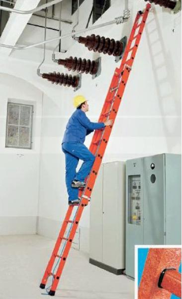 DVODELNA PRISLONSKA ELEKTRIČARSKA LESTEV ZARGES 41 276 Z VLEČNO VRVJO DVODELNA PRISLONSKA 112105